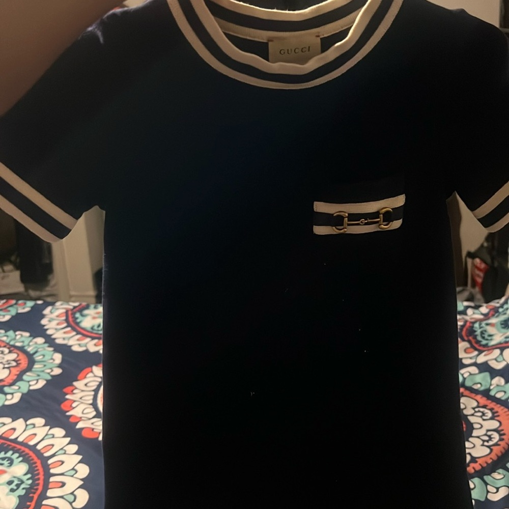 Gucci kids Dress Dark Blue and Cream size 6